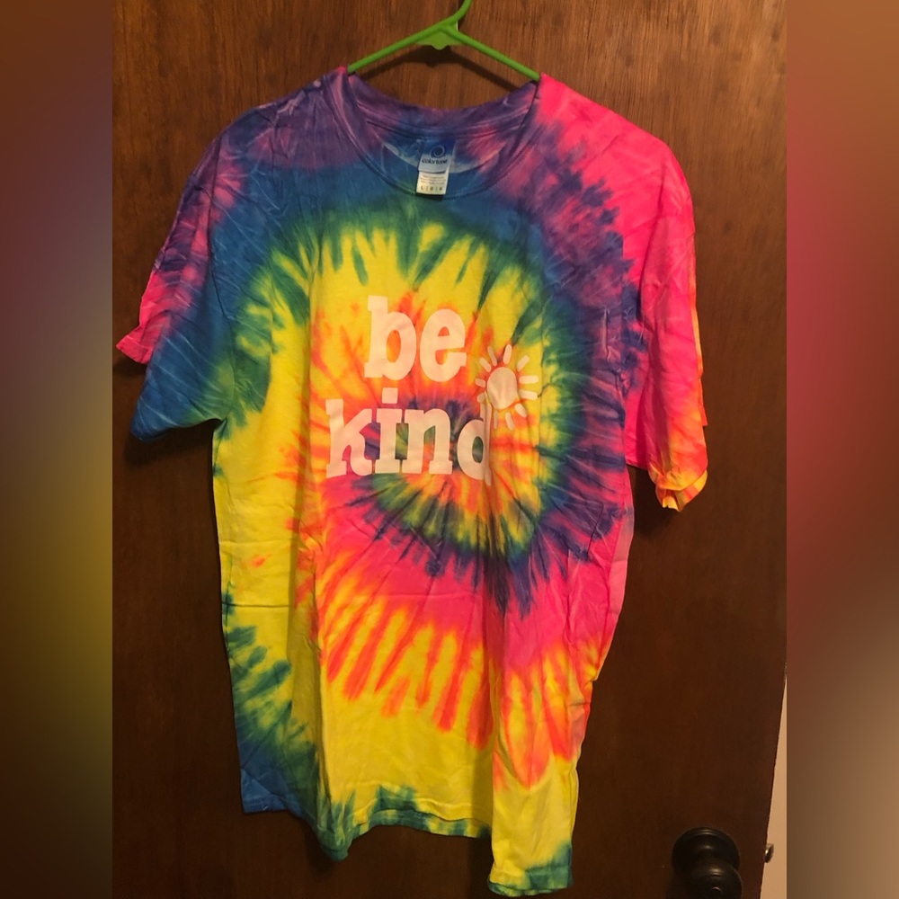 Sunshine Sisters Be Kind Tie Dye Tee Large